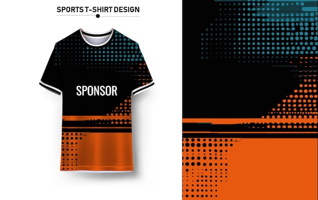 Camiseta deportiva y diseño de fondo