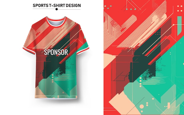 Camiseta deportiva y diseño de fondo