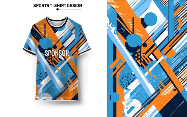 Camiseta deportiva y diseño de fondo