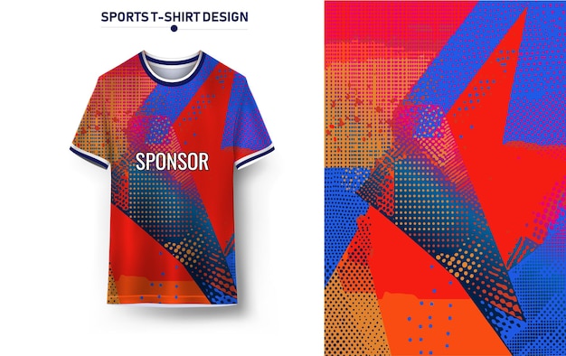 Camiseta deportiva y diseño de fondo