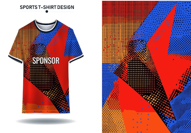 Camiseta deportiva y diseño de fondo