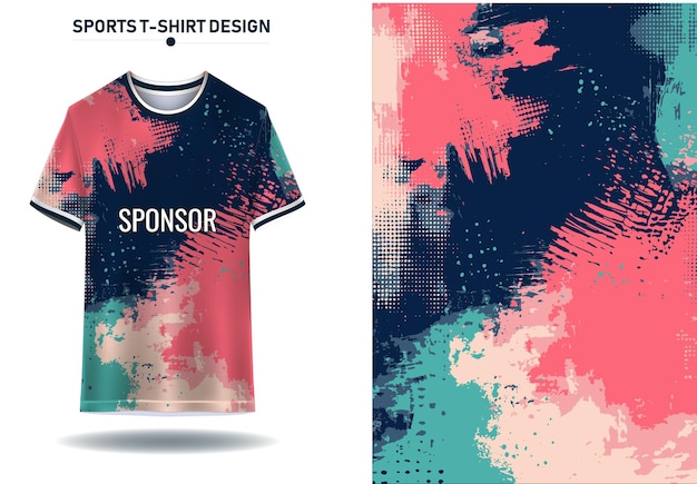 Camiseta deportiva y diseño de fondo