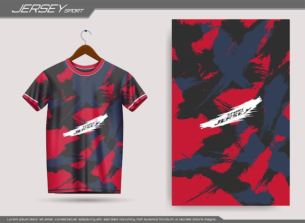 Vector camiseta deportiva con estilo de pincelada adecuado para afiches de fondo de camiseta, etc.