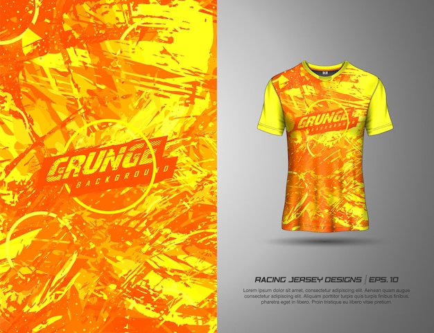 Camiseta deportiva de fondo de camuflaje grunge para jersey de carreras, ciclismo, fútbol, juegos