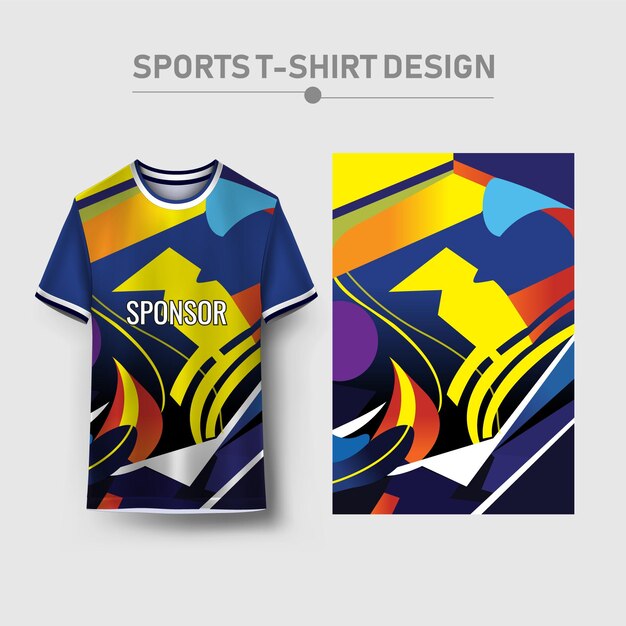 Camiseta deportiva y fondo para impresión por sublimación