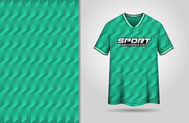 Camiseta deportiva con fondo de patrón verde