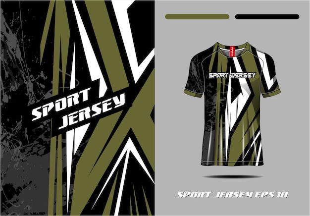 Camiseta deportiva fondo de textura grunge verde oliva para camiseta de fútbol ciclismo fútbol juego premium