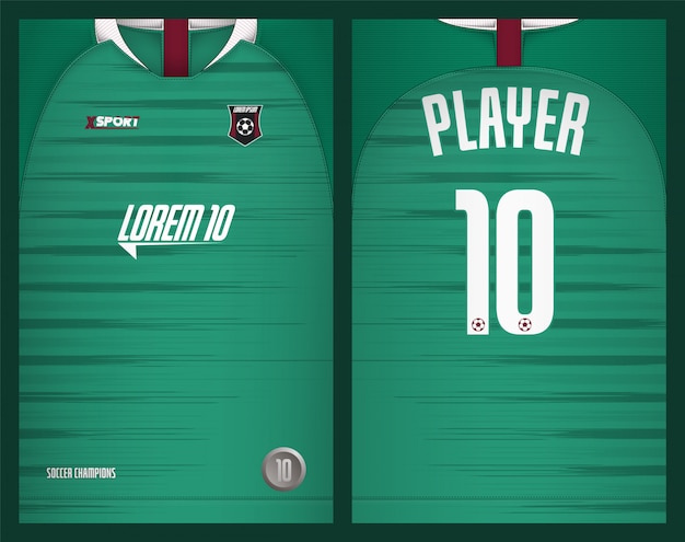 Camiseta deportiva de fútbol jersey template