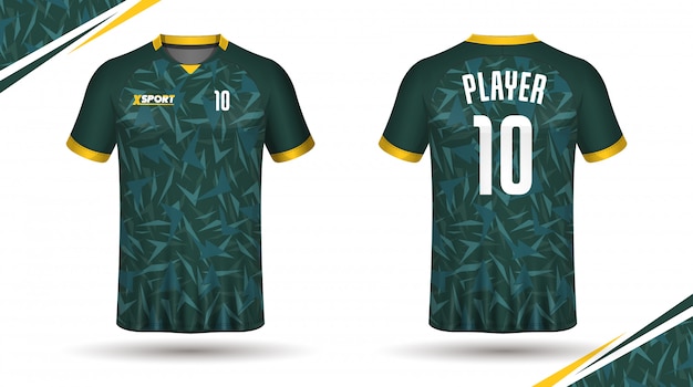 Vector camiseta deportiva de fútbol jersey template