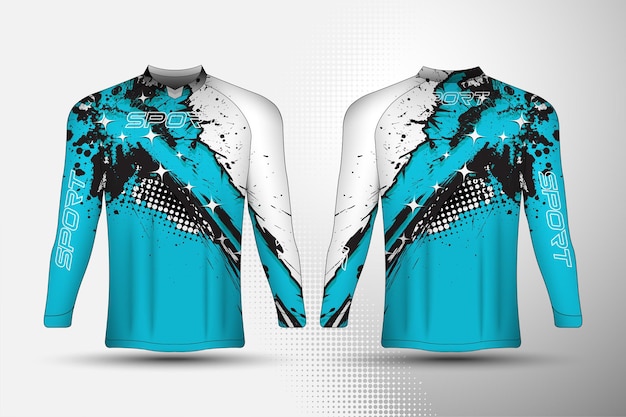 Camiseta deportiva de manga larga con diseño de fondo abstracto