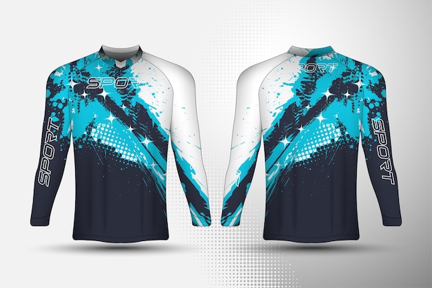 Camiseta deportiva de manga larga con diseño de fondo abstracto