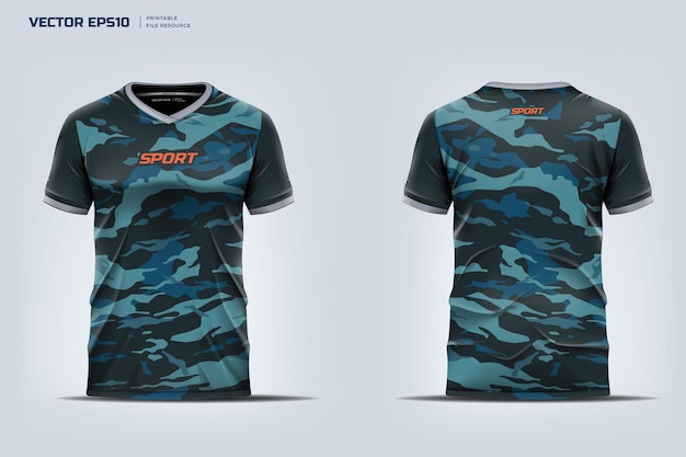 Camiseta deportiva Mockup Abstract Design camiseta deportiva. diseño de camuflaje grunge abstracto