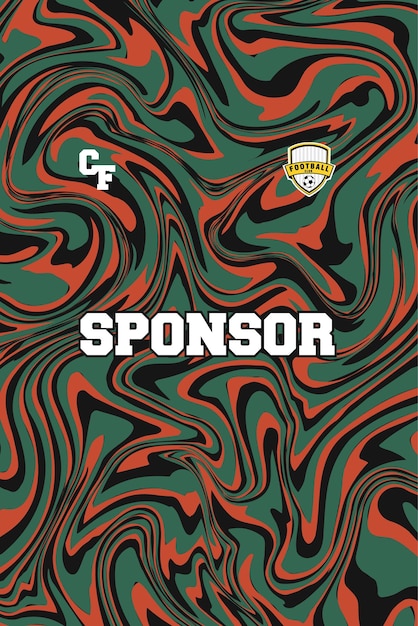Camiseta deportiva de patrón abstracto para la sublimación de calidad HD
