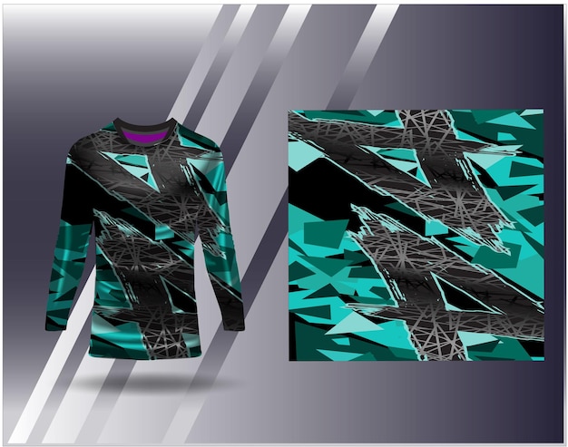 Camiseta deportiva y plantilla de camiseta Diseño deportivo para camiseta de juego de carreras de fútbol Vector