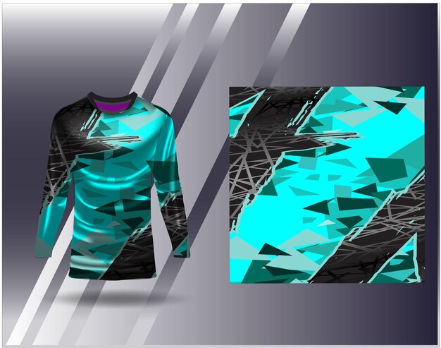 Camiseta deportiva y plantilla de camiseta Diseño deportivo para camiseta de juego de carreras de fútbol Vector