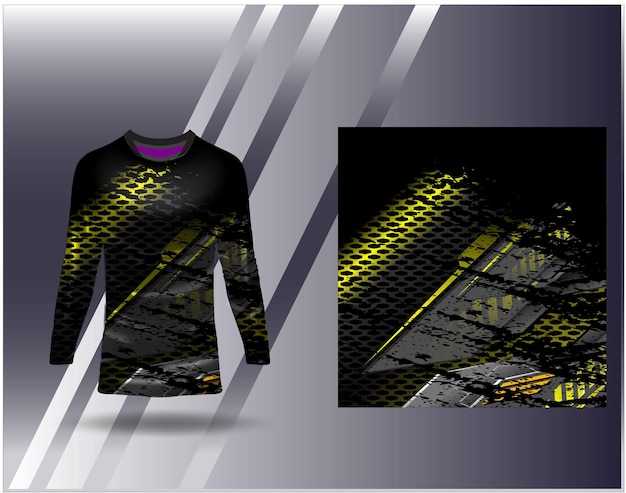 Camiseta deportiva y plantilla de camiseta Diseño deportivo para camiseta de juego de carreras de fútbol Vector