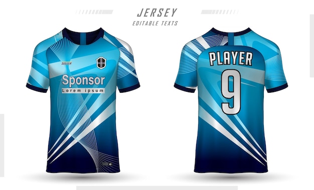 Camiseta deportiva y plantilla de camiseta Diseño deportivo para camiseta de juego de carreras de fútbol Vector
