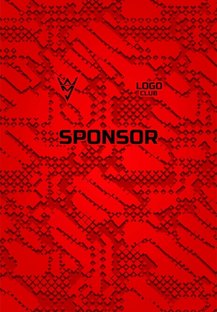 Camiseta deportiva roja con patrocinador y logotipo del club perfecta para eventos promocionales