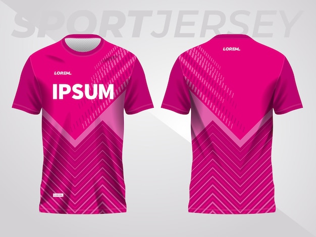 Camiseta deportiva rosa abstracta fútbol fútbol carreras juegos motocross ciclismo corriendo adelante y atrás