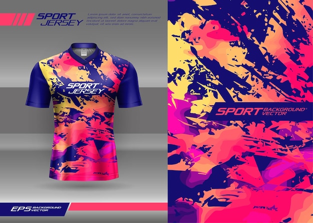 Camiseta deportiva textura abstracta diseño de jersey para carreras fútbol juegos motocross juegos ciclismo