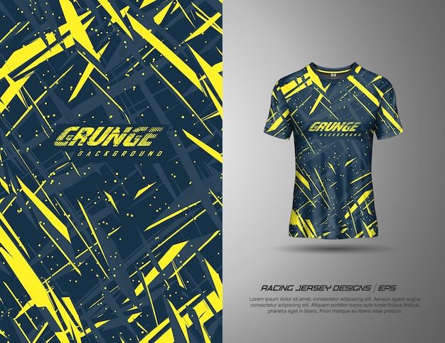 Camiseta deportiva de textura grunge de fondo para camiseta de fútbol descenso ciclismo fútbol juego
