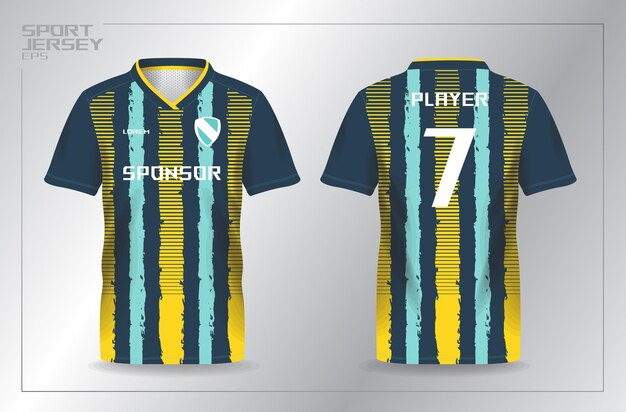 camiseta deportiva tosca y amarilla para fútbol y camiseta de fútbol