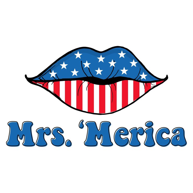 Vector camiseta del día de la independencia del 4 de julio de mrs 'merica