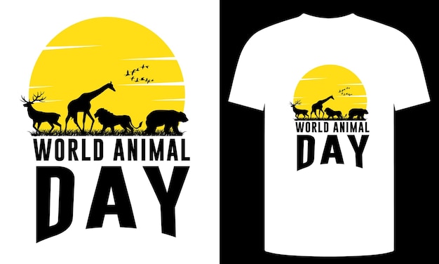 camiseta del día mundial de los animales