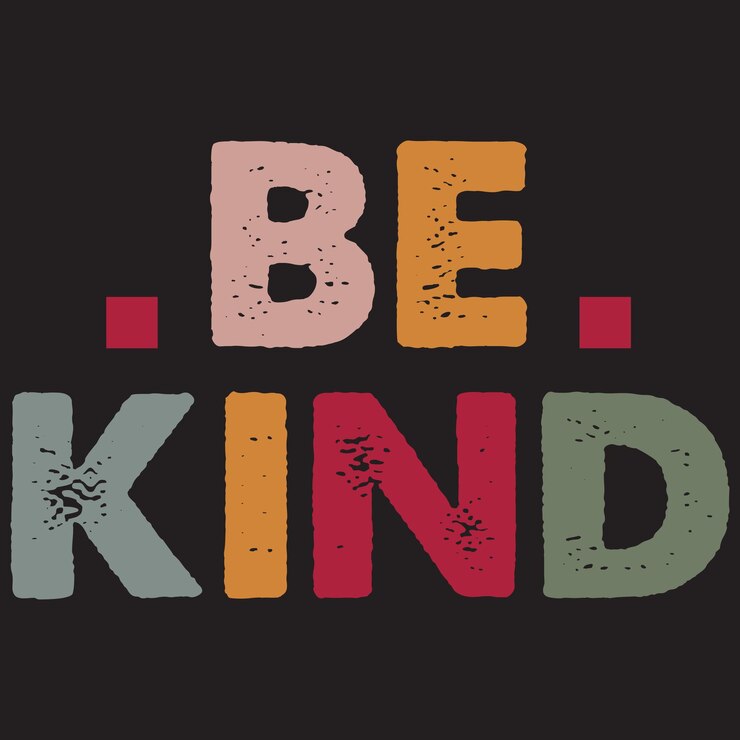 La camiseta del día mundial de la bondad Be kindnesswavytypographyretro el diseño de la camiseta