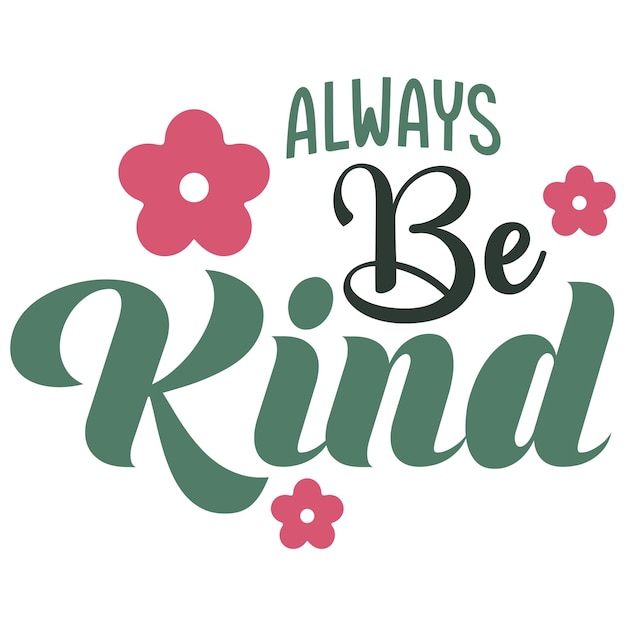 La camiseta del día mundial de la bondad Be kindnesswavytypographyretro el diseño de la camiseta