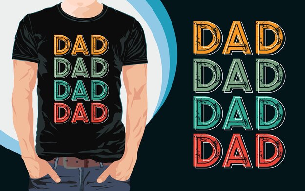 Vector camiseta para el día del padre diseño tipografía camiseta