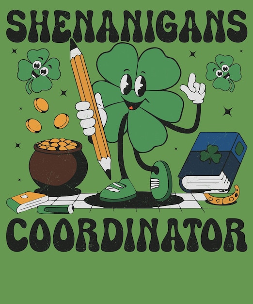 La camiseta del día de San Patricio, la camiseta de San Patrizio, el tee de la suerte de los irlandeses.