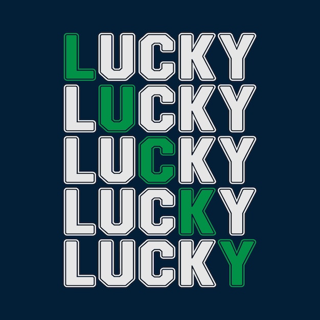 La camiseta del día de San Patricio de la suerte Diseño ilustración vectorial trpografía tee