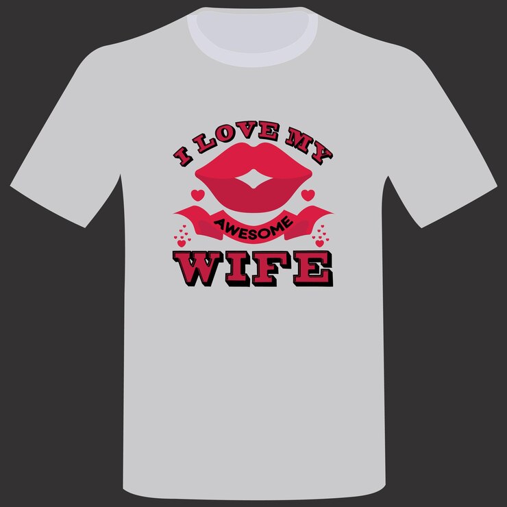 Vector camiseta para el día de san valentín