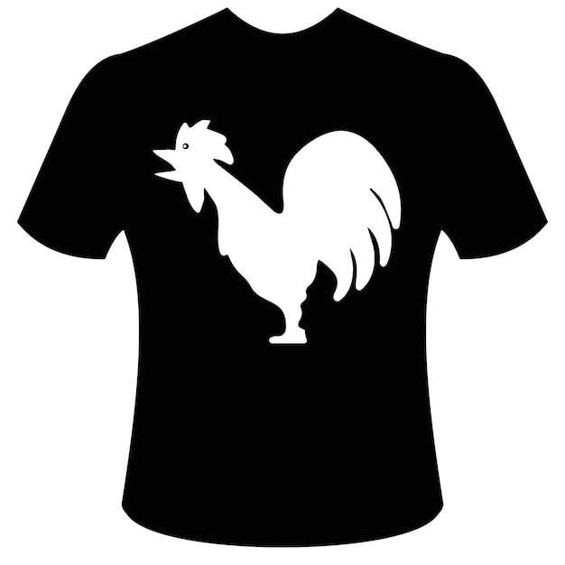 Camiseta con dibujo de gallo