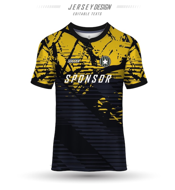 Camiseta de diseño de camiseta amarilla