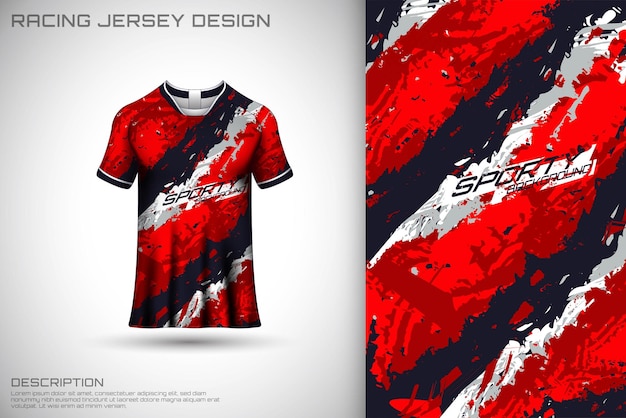 Camiseta de diseño de camiseta deportiva con textura abstracta para carreras, fútbol, juegos, motocross, ciclismo