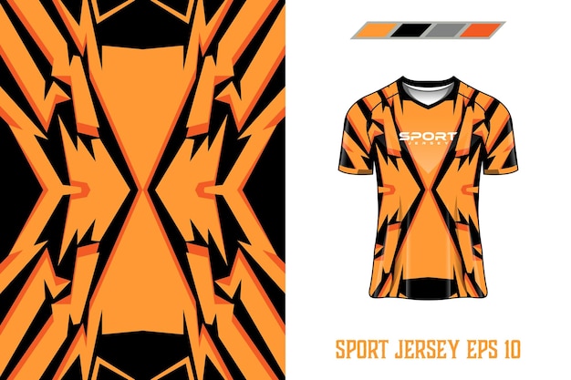 Camiseta diseño deportivo para carreras jersey ciclismo fútbol juego premium vector