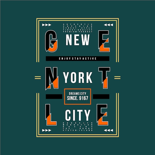camiseta del diseño gráfico de New York City