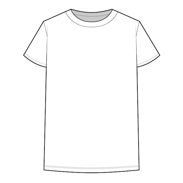 Camiseta Diseño de ilustración superior Dibujo plano Moda Bocetos planos