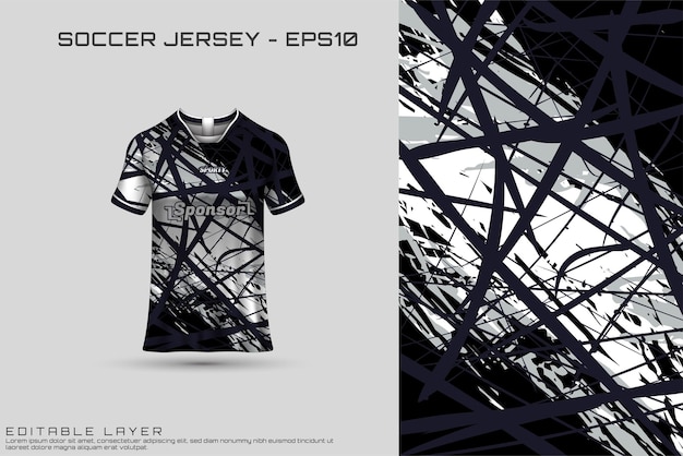 Camiseta de diseño de jersey deportivo con textura abstracta para carreras, fútbol, juegos, motocross, ciclismo.