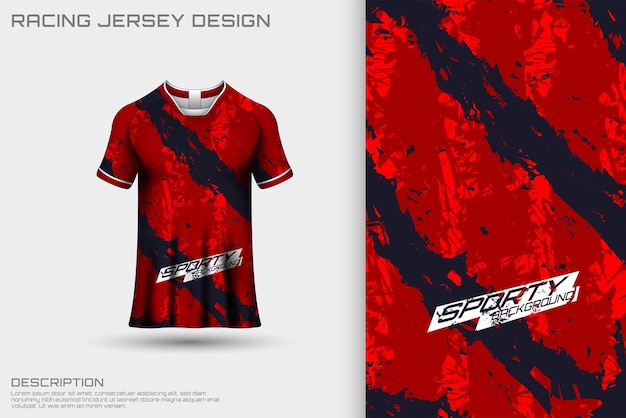 Camiseta de diseño de jersey deportivo con textura abstracta para carreras, fútbol, juegos, motocross, ciclismo.