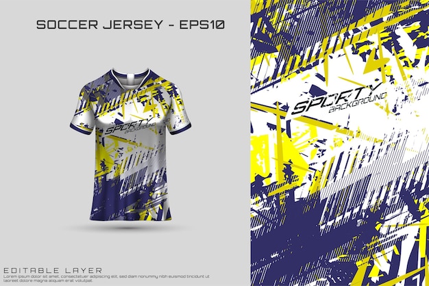 Camiseta de diseño de jersey deportivo con textura abstracta para carreras, fútbol, juegos, motocross, ciclismo.