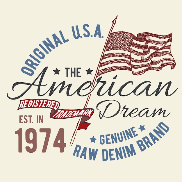 Camiseta diseño usa vector