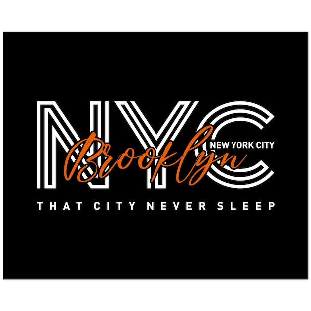 Camiseta de diseño de vector gráfico de tipografía de nyc