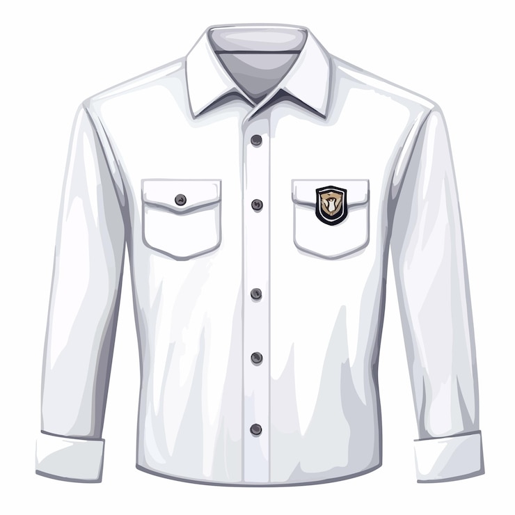 Vector camiseta elegante con emblema en el pecho ilustración vectorial