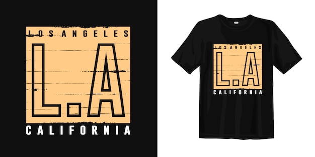 Camiseta estampada con estilo gráfico de los angeles california