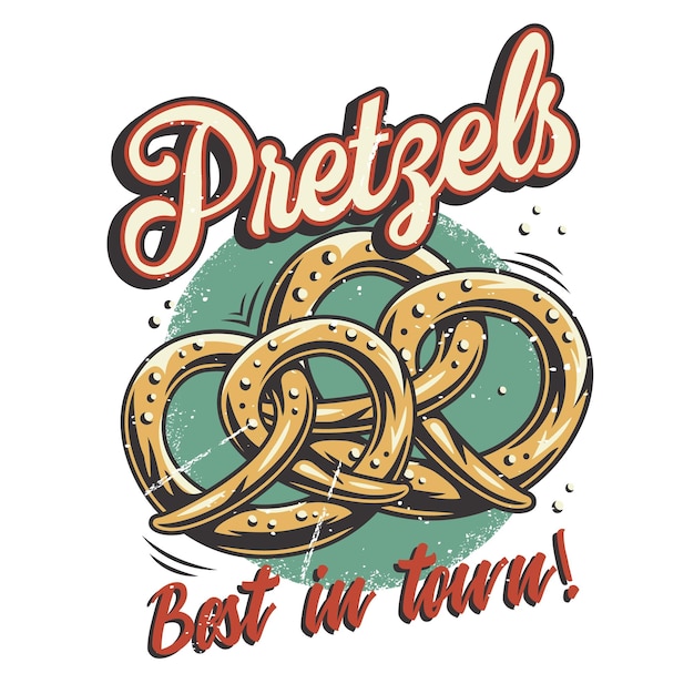 Camiseta con estampado de colores con pretzels de cerveza bávara para el oktoberfest