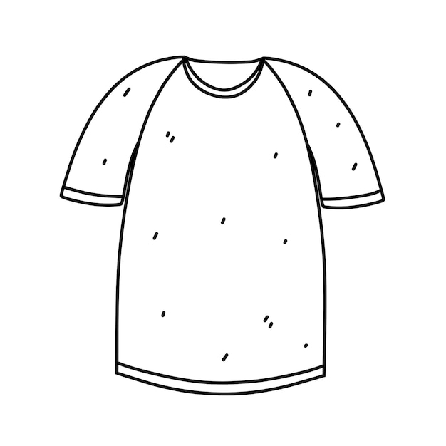 Camiseta en estilo garabato dibujado a mano Libro para colorear para niños