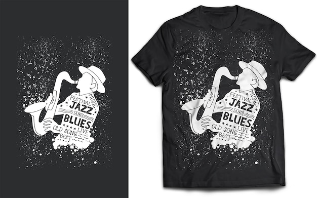 Camiseta festival de música jazz y blues